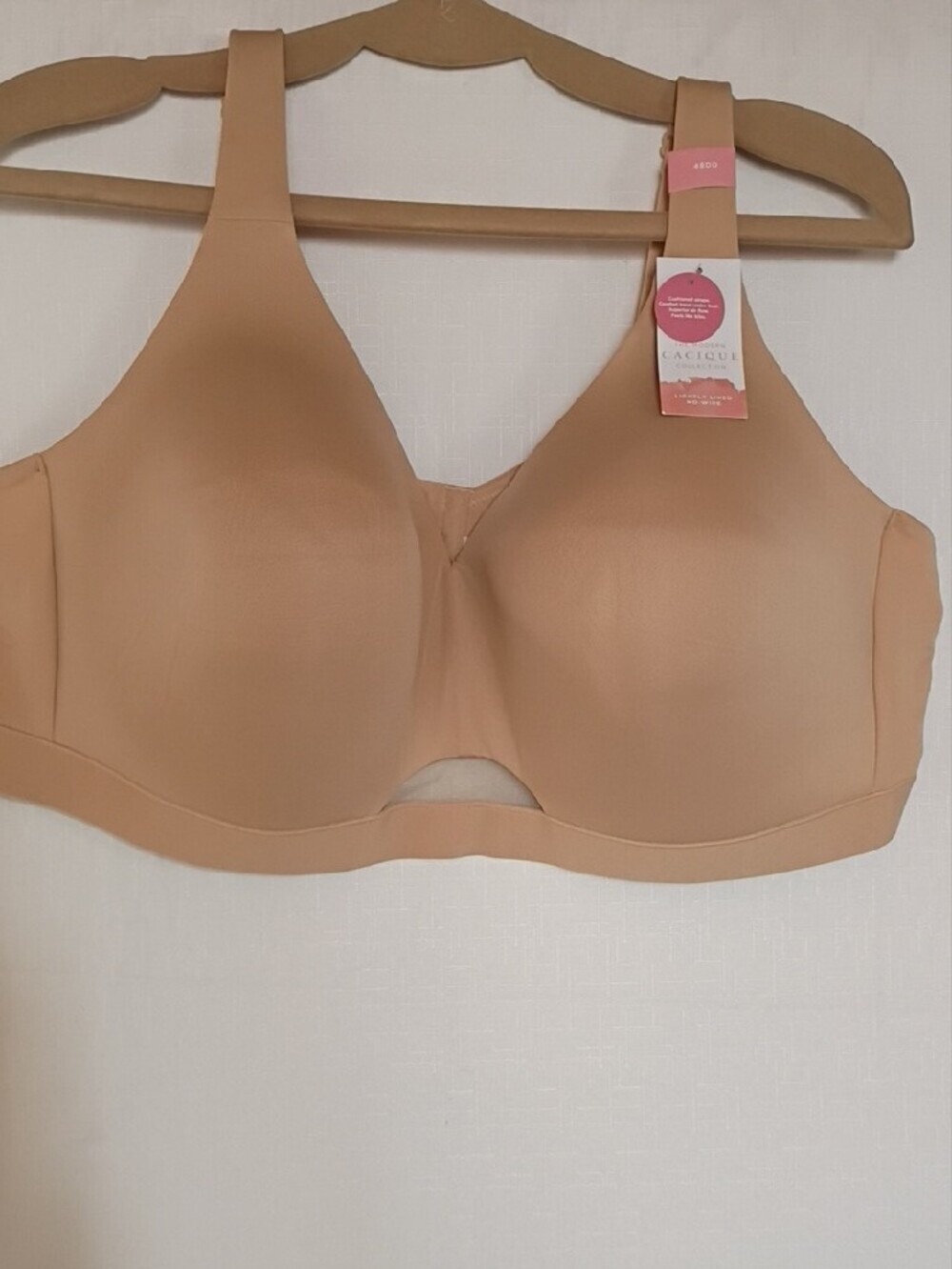 Cacique Nude Seamless Full-Coverage Wireless Bra Size 48DD
